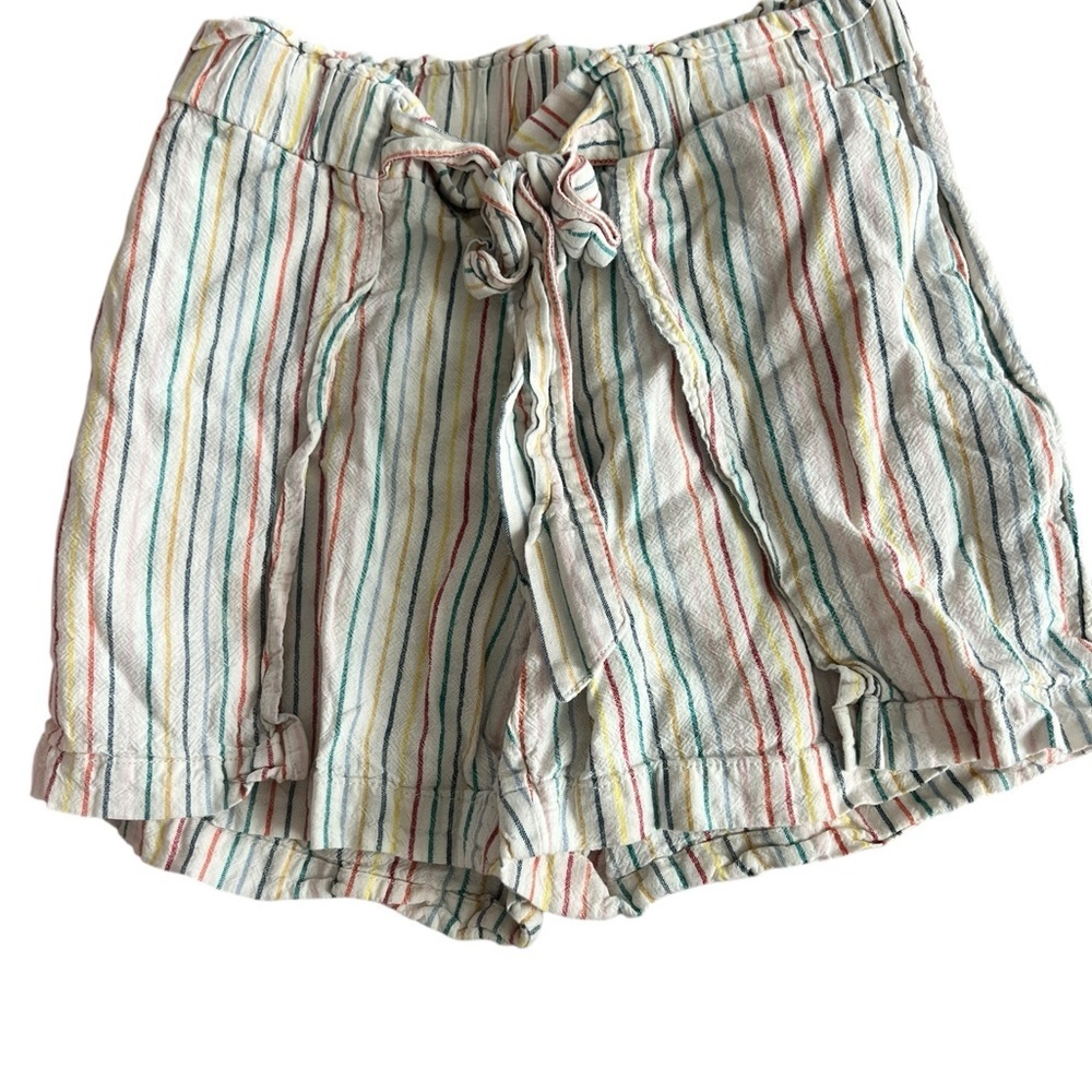 Cato Women's High Waist Striped Shorts - Multicolor
